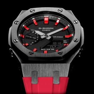 GA-2100 AP ROYAL OAK TITANIUM (BLACK AND RED)